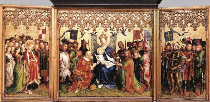 Stefan Lochner Altarpiece of the Patron Saints of Cologne Germany oil painting art